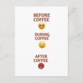 Before During After Coffee Mood Vector Art ポストカード (正面)