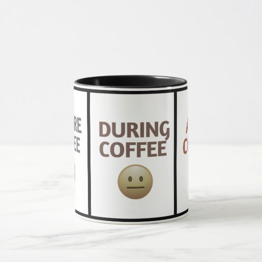 Before During After Coffee Mood Vector Art マグカップ (中央)