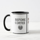 Before During After Coffee Mood Vector Art マグカップ (左)