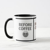 Before During After Coffee Mood Vector Art マグカップ (左)