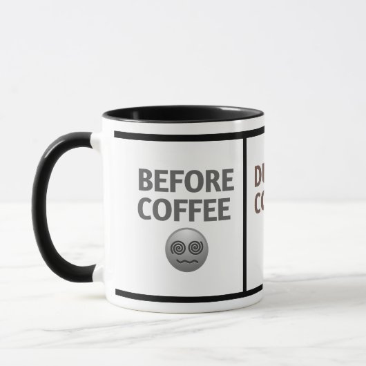 Before During After Coffee Mood Vector Art マグカップ (左)
