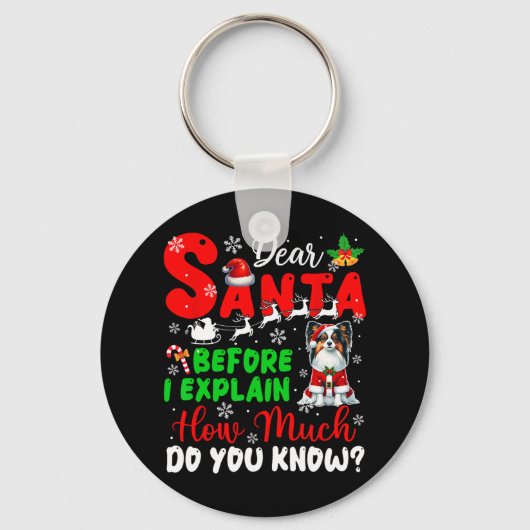 Before I Explain How Much You Know Xmas Papillon O キーホルダー (正面)