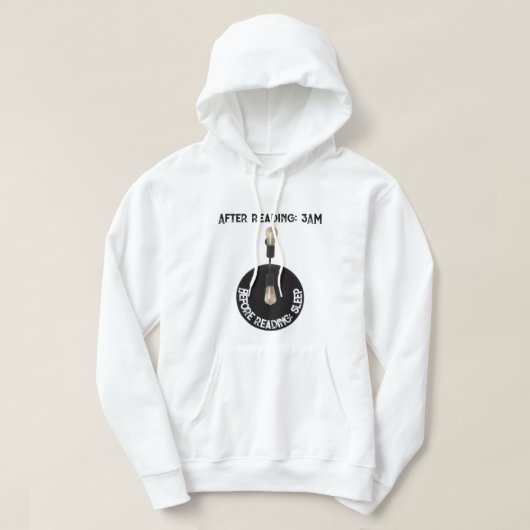Before Reading After Reading Funny Book Lover  パーカ (デザイン正面)