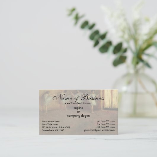 Before the Ballet (詳細)by Edgar Degas 名刺 (スタンド正面)