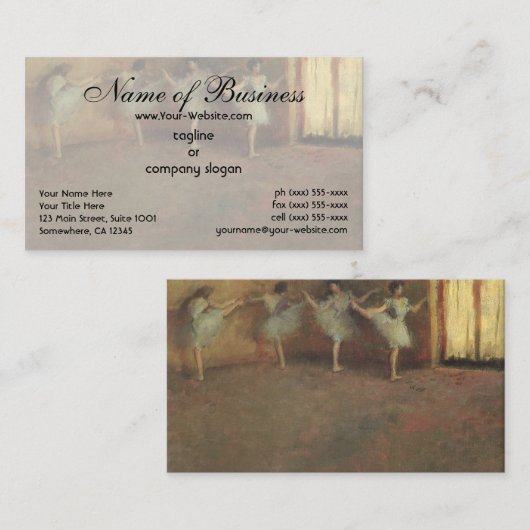 Before the Ballet (詳細)by Edgar Degas 名刺 (正面/裏面)