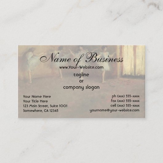 Before the Ballet (詳細)by Edgar Degas 名刺 (正面)