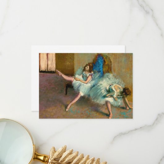 Before the Ballet by Edgar Degas サンキューカード (正面/裏面インサイチュ)