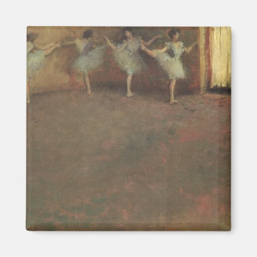 Before the Ballet by Edgar Degas,ヴィンテージファインアート マグネット (正面)