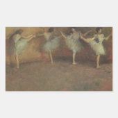 Before the Ballet by Edgar Degas,ヴィンテージファインアート 長方形シール (正面)