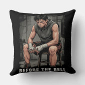 Before The Bell Motivational Boxing Gym Art クッション (裏面)