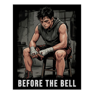 Before The Bell Motivational Boxing Gym Art ポスター