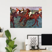 Before The Start Jockeis Training - Degas Painting ポスター (ホームオフィス)