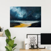 Before The Storm – Abstract Seascape ポスター (ホームオフィス)