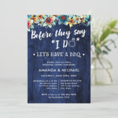 Before They Say I Do ウッドBBQリハーサルディナー 招待状 (スタンド正面)
