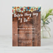 Before They Say I Do(結婚式直前)Rustic(田舎風)リハーサルディナー 招待状 (スタンド正面)