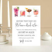 Before They Say I Do | cocktail Bachelorette Party 招待状