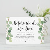 Before We Do, We Dine ウェディングリハーサルディナー 招待状 (スタンド正面)