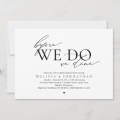 Before We Do, We Dine ウェディングリハーサルディナー 招待状 (正面)
