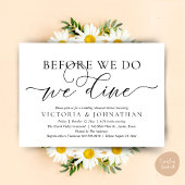 Before We Do, We Dine, Wedding Rehearsal Dinner 招待状