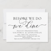 Before We Do, We Dine, Wedding Rehearsal Dinner 招待状 (正面)