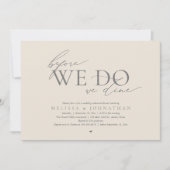 Before We Do, We Dine, Wedding Rehearsal Dinner 招待状 (正面)