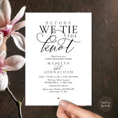 "Before we tie the knot", Wedding Rehearsal Dinner 招待状