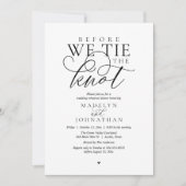 "Before we tie the knot", Wedding Rehearsal Dinner 招待状 (正面)