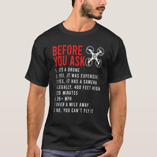 Before You 頼 Droneデザイン Tシャツ (正面)