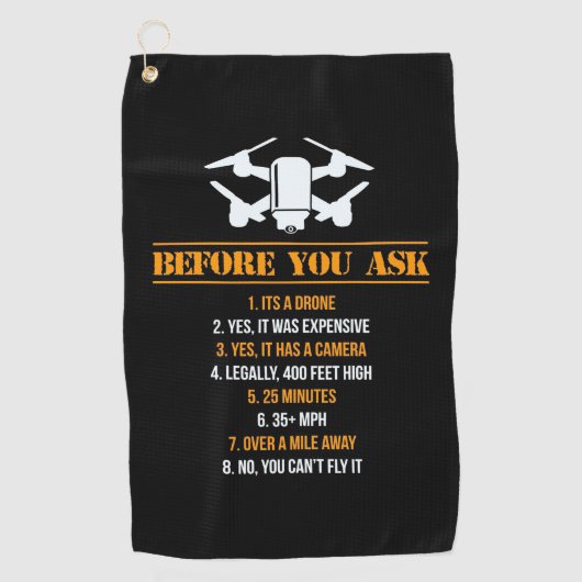 Before You 頼 Droneパイロット ゴルフタオル (正面)