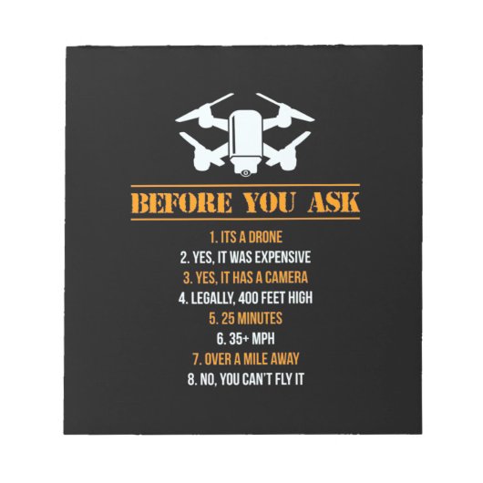 Before You 頼 Droneパイロット ノートパッド (正面)