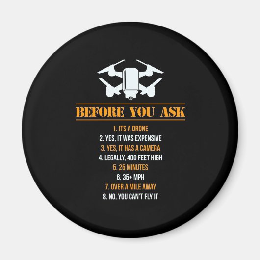 Before You 頼 Droneパイロット マグネット (正面)