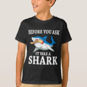 Before You Ask It Was A Shark Leg Amputee Amputati Tシャツ (正面)