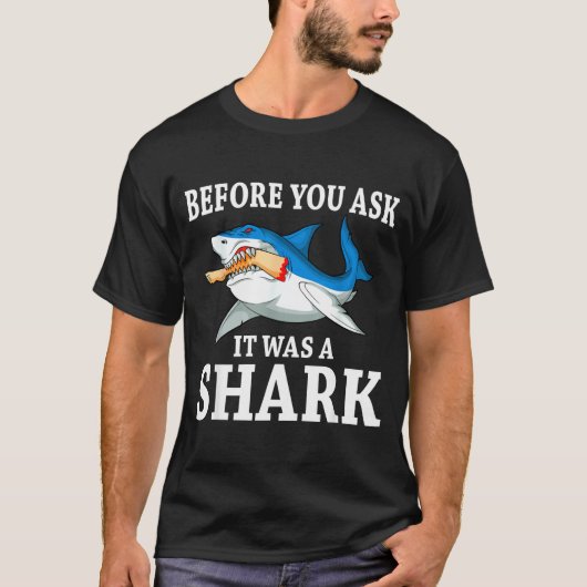 Before You Ask It Was A Shark Leg Amputee Amputati Tシャツ (正面)