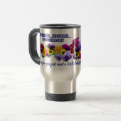 befuddled tweak pansies mug トラベルマグ (正面左)