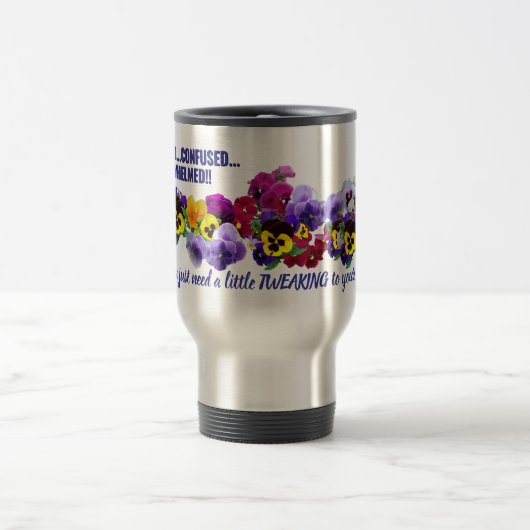 befuddled tweak pansies mug トラベルマグ (中央)