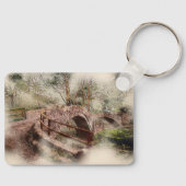 Beggars Bridge, Glaisdale - Watercolour Art キーホルダー (正面)