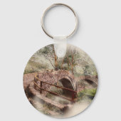 Beggars Bridge, Glaisdale - Watercolour Art キーホルダー (正面)