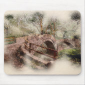 Beggars Bridge, Glaisdale - Watercolour Art マウスパッド (正面)
