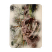 Beggars Bridge, Glaisdale - Watercolour Art マグネット (縦)