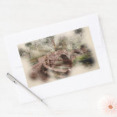 Beggars Bridge, Glaisdale - Watercolour Art 長方形シール (封筒)