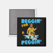 Beggin' for a peggin' funny pirate offensive マグネット (正面/裏面)