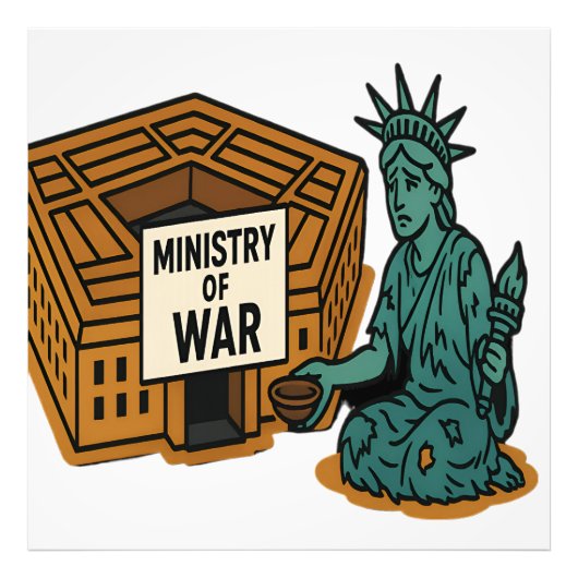 Begging for Peace: Liberty in Front of the Ministr フォトプリント (正面)
