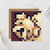 Begging puppy pixelart カード (正面/裏面インサイチュ)