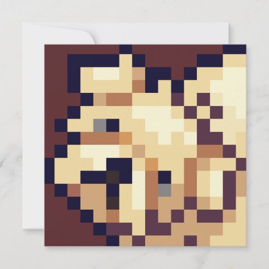 Begging puppy pixelart カード (正面)
