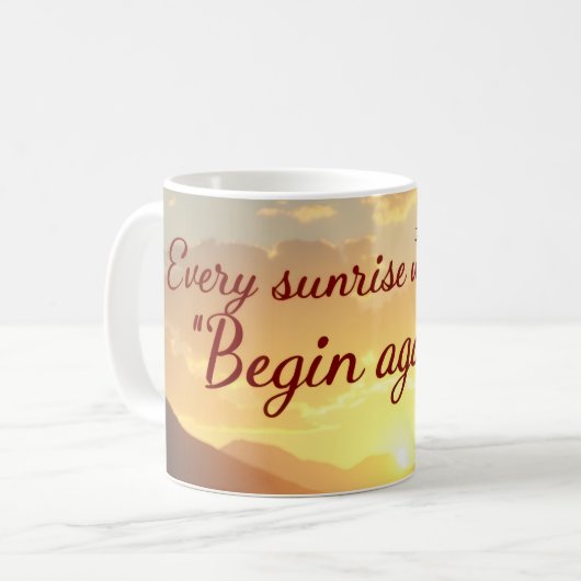 Begin Again Mug コーヒーマグカップ (正面左)