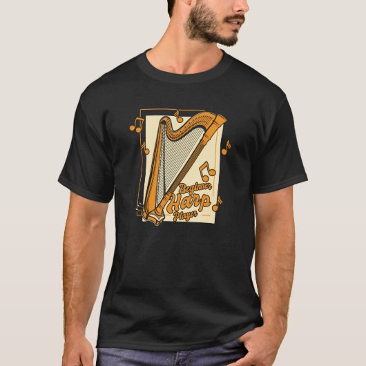 Beginner Harp Player Pedal Harp Harpist Konghou Ha Tシャツ (正面)