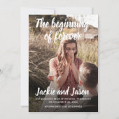 Beginning Forever婚約写真の発表 招待状 (正面)
