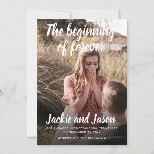Beginning Forever婚約写真の発表 招待状 (正面)