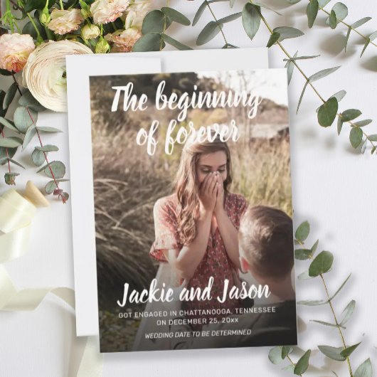 Beginning Forever婚約写真の発表 招待状
