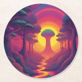 Beginning of The Fall Art ラウンドペーパーコースター